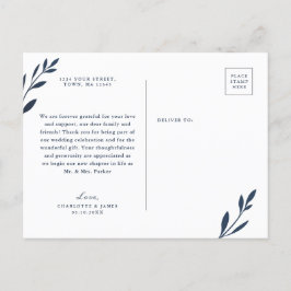 vykort för marin och Rosa Foliage Tack