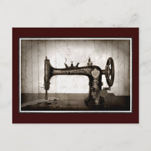 vykort för Maskin i Antique Sewing