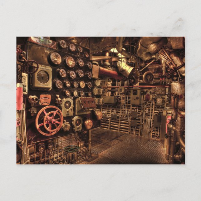 vykort för maskinrum (Framsida)