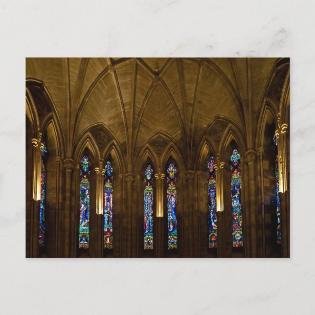 vykort för medeltida kloster (Framsida)