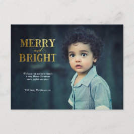 vykort för Merry- och Bright-julfamiljekort