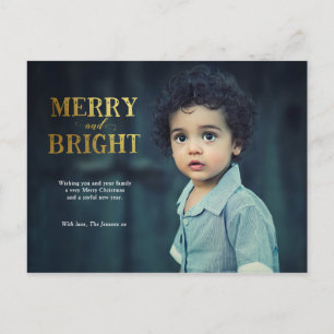 vykort för Merry- och Bright-julfamiljekort