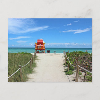 vykort för Miami Beach Life Guard Station