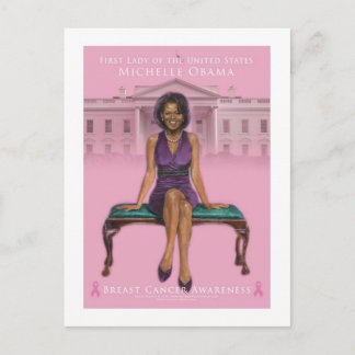 VYKORT FÖR MICHELLE OBAMA BRÖSTCANCERMEDVETENHET