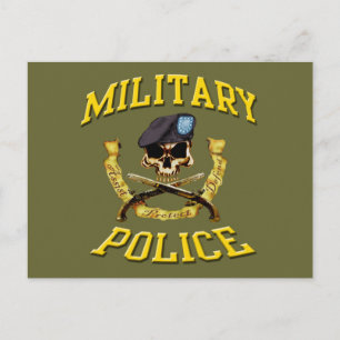 Vykort för militär poliskål