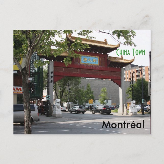 Vykort för Montreal chinaTown (Framsida)