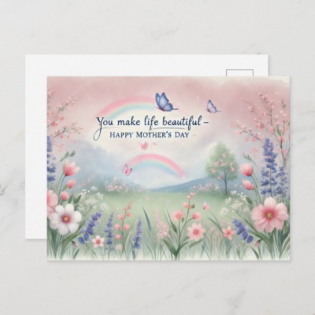 vykort för mor-dagen (Fram/baksida)