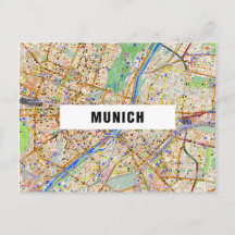 vykort för München karta