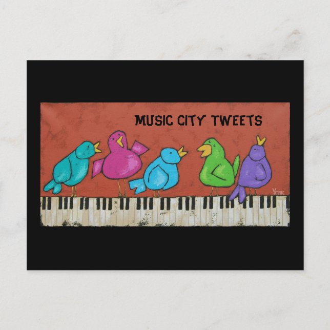 vykort för musikstadens tweets (Framsida)