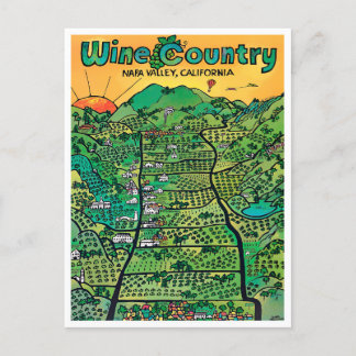vykort för Napa Valley vintage resor