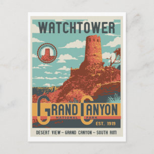vykort för nationalparken Grand Canyon