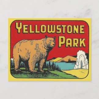 vykort för nationalparken Vintage resor