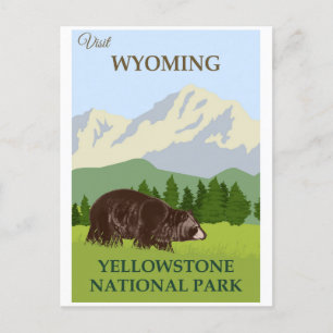 vykort för nationalparken Yellowstone