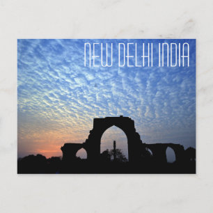vykort för New Delhi India Järn Pillar