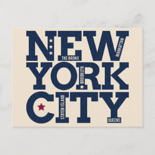 vykort för New York City Typography