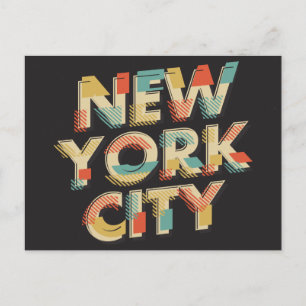vykort för New York City Typography