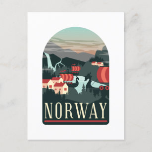 vykort för norge liggande Vintage resor