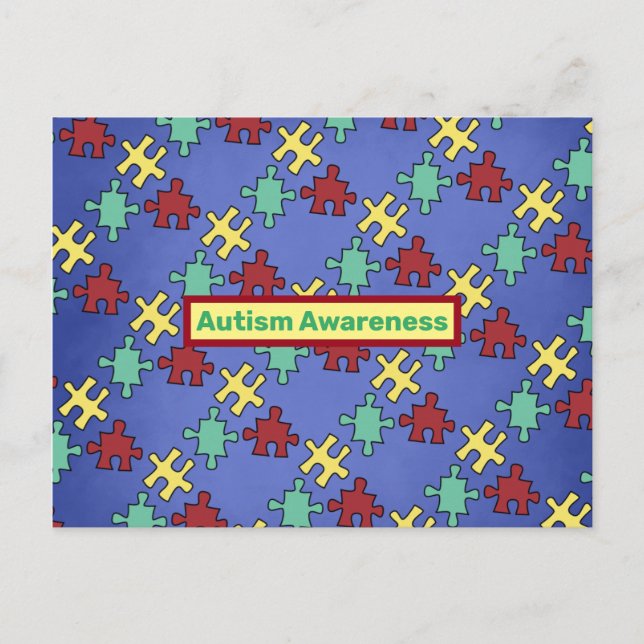 Vykort för ökad medvetenhet om autism (Framsida)