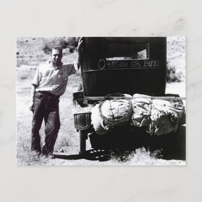 vykort för OREGON ELLER BUST! Promo för besök ELLE (Framsida)