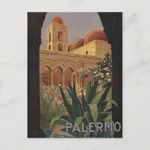 vykort för Palermo Sicily Vintage resor