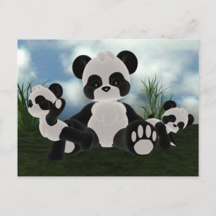 Vykort för PandaBearz solig dag
