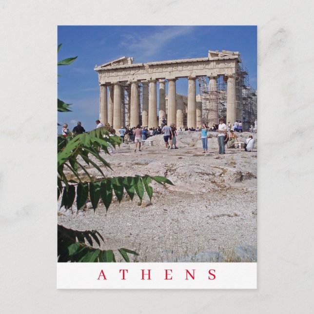 vykort för panoramabildsvisning i Aten Parthenon (Framsida)
