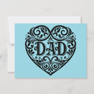 vykort för pappa Heart Fars dag