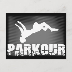 vykort för parkour idrottsman