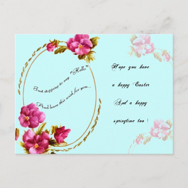 vykort för påsk (Framsida)