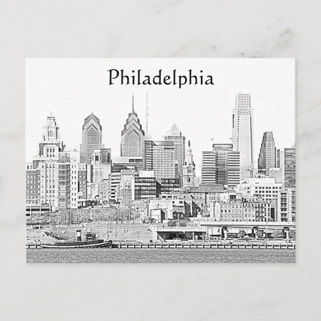 vykort för Philadelphia Sketch (Framsida)