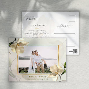 vykort för Photo Oriental White Magnolia Tack