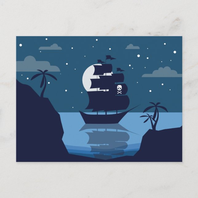 vykort för pirat Frakt (Framsida)