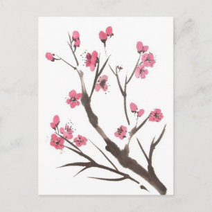 Vykort för plommonblommarSprig