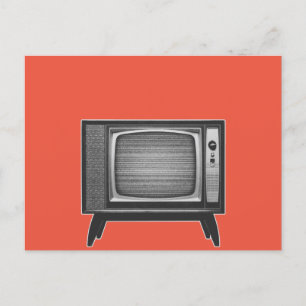 vykort för pop Art Retro Television Set