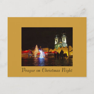 Vykort för Prague julnatt