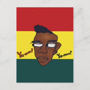 vykort för rasta ansikte