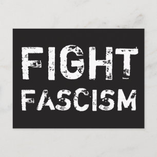Vykort för rättvisa för SLAGSMÅLFASCISM social