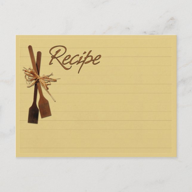 vykort för recept för gamla matlagningsrecept (Framsida)