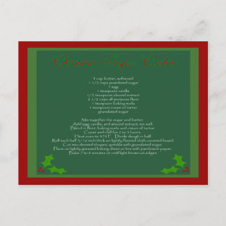 Vykort för recept för julsockerkaka