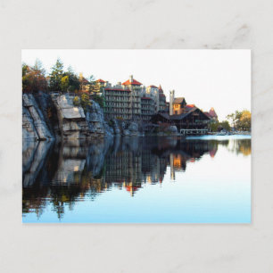 vykort för reflexion över bergshuset