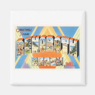 Vykort för Rehoboth strandDelaware DE vintage Magnet