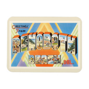 Vykort för Rehoboth strandDelaware DE vintage Magnet