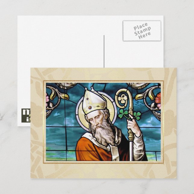 vykort för Religiösan Saint patrick's day Blessing (Fram/baksida)