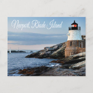 vykort för Rhode island-solnedgång i Newport