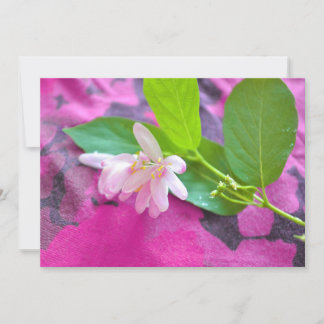 vykort för rosa-blomma