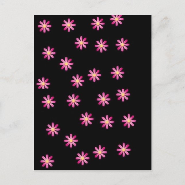 vykort för rosa blommor (Framsida)