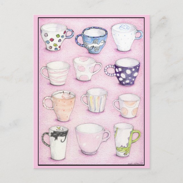 vykort för rosa-insamling (Framsida)