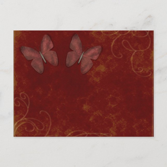 vykort för rost Butterflies (Framsida)