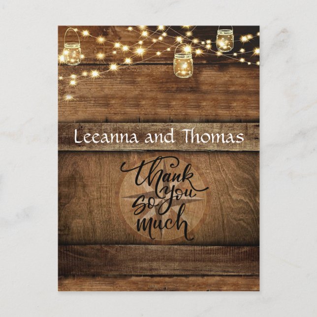 vykort för Rustic Compass Ro Wood Tack (Framsida)