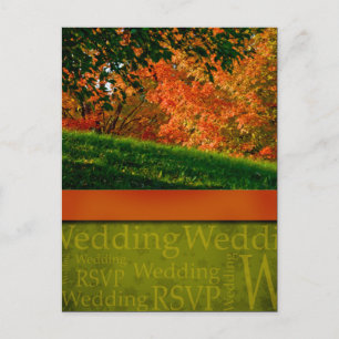 vykort för Rustic Fall Wedding